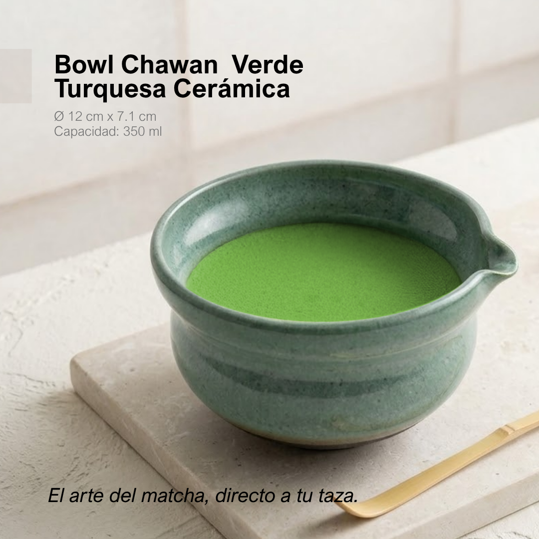 bowl chawan verde turquesa cerÁmica bowl chawan verde turquesa cerÁmica